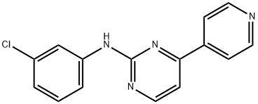 2-pyrimidinamine, N-(3-chlorophenyl)-4-(4-pyridinyl)-,112676-07-0,结构式