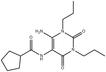 Cyclopentanecarboxamide,  N-(6-amino-1,2,3,4-tetrahydro-2,4-dioxo-1,3-dipropyl-5-pyrimidinyl)- Structure