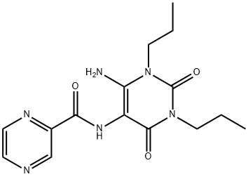 Pyrazinecarboxamide,  N-(6-amino-1,2,3,4-tetrahydro-2,4-dioxo-1,3-dipropyl-5-pyrimidinyl)-  (9CI)|