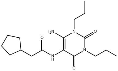 Cyclopentaneacetamide,  N-(6-amino-1,2,3,4-tetrahydro-2,4-dioxo-1,3-dipropyl-5-pyrimidinyl)- Structure