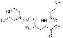 (2S)-2-(3-aminopropanoylamino)-3-[4-[bis(2-chloroethyl)amino]phenyl]pr opanoic acid,112710-37-9,结构式