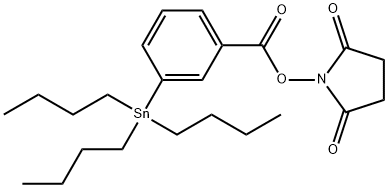 N-succinimidyl-3-(tri-n-butylstannyl)benzoate Struktur