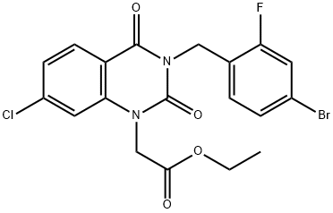 112733-28-5 ETHYL [3-(4-BROMO-2-FLUOROBENZYL)-7-CHLORO-2,4-DIOXO-1,2,3,4-TETRAHYDROQUINAZOLIN-1-YL]ACETATE