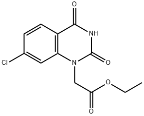 7-Chloro-3,4-dihydro-2,4-dioxo-1(2H)-quinazolineaceticacidethylester Structure