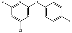 2,4-DICHLORO-6-(4-FLUOROPHENOXY)-1,3,5-TRIAZINE 结构式