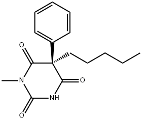 1-methyl-5-pentyl-5-phenylbarbituric acid Structure