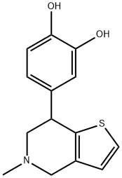 4-[(4,5,6,7-Tetrahydro-5-methylthieno[3,2-c]pyridin)-7-yl]-1,2-benzenediol 结构式