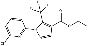 1-(6-氯吡啶-2-基)-5-三氟甲基-1H-吡唑-4-羧酸乙酯, 1128268-00-7, 结构式