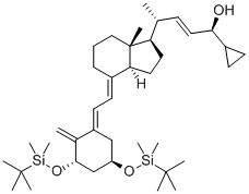 双(叔丁基二甲基硅基)-反式-钙泊三醇, 112849-27-1, 结构式
