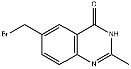 6-溴甲基-3,4-二氢-2-甲基-喹唑啉-4-酮, 112888-43-4, 结构式