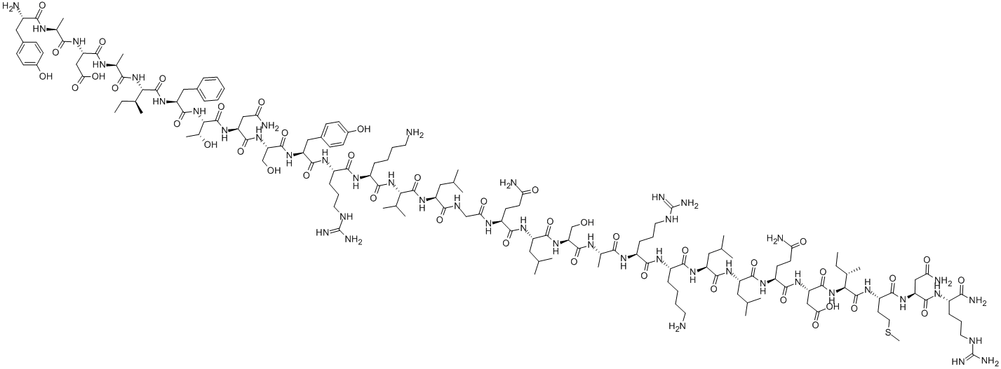 GROWTH HORMONE RELEASING FACTOR 1-29*AMIDE, BOVINE 结构式