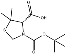 (S)-BOC-5,5-DIMETHYL-1,3-THIAZOLIDINE-4-CARBOXYLIC ACID Structure