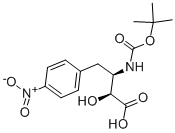 (2S,3R)-3-(BOC-AMINO)-2-HYDROXY-4-(4-NITROPHENYL)BUTYRIC ACID Structure