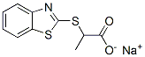 2-(Benzothiazol-2-ylthio)propionic acid sodium salt,112923-15-6,结构式