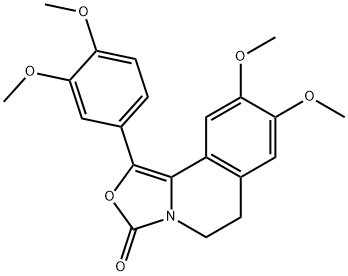 3H-Oxazolo[4,3-a]isoquinolin-3-one,  1-(3,4-dimethoxyphenyl)-5,6-dihydro-8,9-dimethoxy- 化学構造式