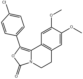 3H-Oxazolo[4,3-a]isoquinolin-3-one,  1-(4-chlorophenyl)-5,6-dihydro-8,9-dimethoxy- Structure