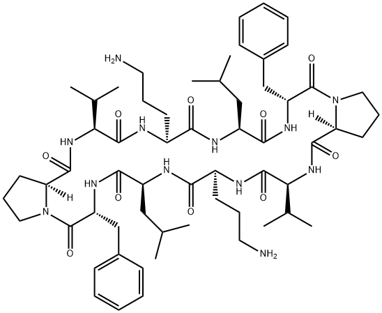 短杆菌肽 S, 113-73-5, 结构式