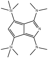 2-Azapentalene, 1,3-bis(dimethylamino)-4,6-bis(trimethylsilyl)- 化学構造式