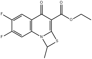 Ethyl 6,7-difluoro-1-methyl-4-oxo-4H-[1,3]thiazeto[3,2-a]quinoline-3-carboxylate Struktur