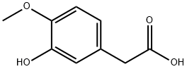 3-Hydroxy-4-methoxyphenylacetic acid Struktur