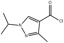 1-异丙基-3-甲基-1H-吡唑-4-甲酰氯 结构式