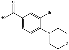 3-ブロモ-4-モルホリノ安息香酸 化学構造式