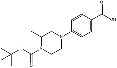 4-{4-[(tert-butoxy)carbonyl]-3-Methylpiperazin-1-yl}benzoic acid,1131594-97-2,结构式