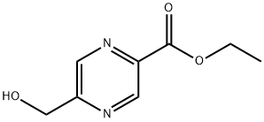 5-HydroxyMethyl-pyrazine-2-carboxylic acid ethyl ester 化学構造式