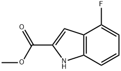 4-フルオロ-1H-インドール-2-カルボン酸メチル 化学構造式