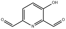 2,6-Pyridinedicarboxaldehyde, 3-hydroxy- (9CI) 结构式