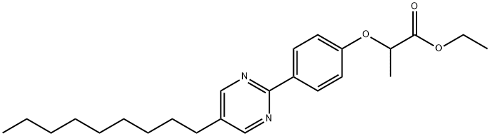 Propanoic acid, 2-[4-(5-nonyl-2-pyrimidinyl)phenoxy]-, ethyl ester,113247-95-3,结构式