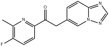 Ethanone, 1-(5-fluoro-6-Methyl-2-pyridinyl)-2-[1,2,4]triazolo[1,5-a]pyridin-6-yl- Struktur
