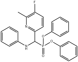 Phosphonic acid, P-[(5-fluoro-6-Methyl-2-pyridinyl)(phenylaMino)Methyl]-, diphenyl ester 结构式