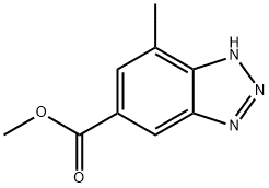 7-甲基-1H-苯并三唑-5-羧酸甲酯 结构式