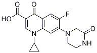 3-Quinolinecarboxylic acid, 1-cyclopropyl-6-fluoro-1,4-dihydro-4-oxo-7-(3-oxo-1-piperazinyl)- Structure