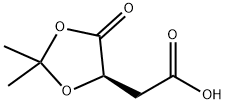 [(4R)-2,2-ジメチル-5-オキソ-1,3-ジオキソラン-4-イル]酢酸 化学構造式