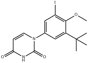 1-(3-叔丁基-5-碘-4-甲氧基苯基)嘧啶-2,4(1H,3H)-二酮,1132940-53-4,结构式