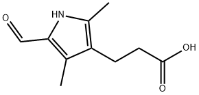 3-(2,4-二甲基-5-醛基-1H-吡咯)-3-丙酸,1133-96-6,结构式