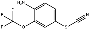 4-チオシアナト-2-(トリフルオロメトキシ)アニリン 化学構造式