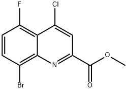 Methyl8-bromo-4-chloro-5-fluoroquinoline-2-carboxylate Struktur