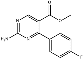 METHYL 2-AMINO-4-(4-FLUOROPHENYL)PYRIMIDINE-5-CARBOXYLATE 结构式