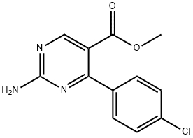 METHYL 2-AMINO-4-(4-CHLOROPHENYL)PYRIMIDINE-5-CARBOXYLATE, 1133115-56-6, 结构式