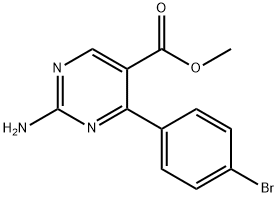 METHYL 2-AMINO-4-(4-BROMOPHENYL)PYRIMIDINE-5-CARBOXYLATE,1133115-66-8,结构式