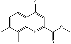 METHYL 4-CHLORO-7,8-DIMETHYLQUINOLINE-2-CARBOXYLATE, 1133115-70-4, 结构式