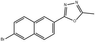 2-(6-Bromonaphthalen-2-yl)-5-methyl-1,3,4-oxadiazole Struktur