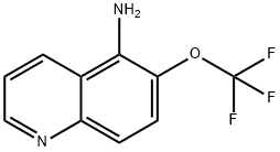 6-(トリフルオロメトキシ)キノリン-5-アミン 化学構造式
