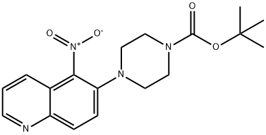 tert-Butyl4-(5-nitroquinolin-6-yl)piperazine-1-carboxylate Structure