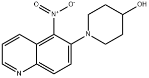 1-(5-NITROQUINOLIN-6-YL)PIPERIDIN-4-OL, 1133115-89-5, 结构式