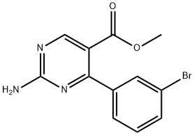 METHYL 2-AMINO-4-(3-BROMOPHENYL)PYRIMIDINE-5-CARBOXYLATE, 1133115-93-1, 结构式