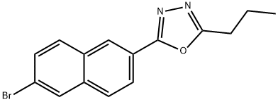 2-(6-BROMONAPHTHALEN-2-YL)-5-PROPYL-1,3,4-OXADIAZOLE, 1133116-07-0, 结构式